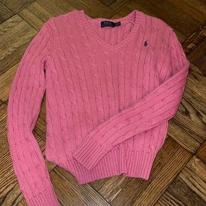 polo ralph lauren pink sweater size small